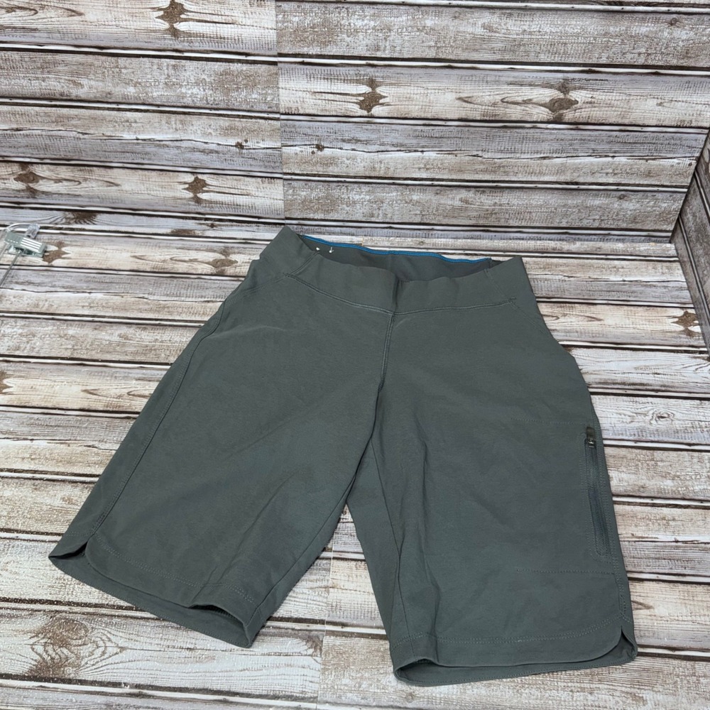 Columbia Shorts Women Small Gray Hiking Outdoor Active Zip Pocket Stretch